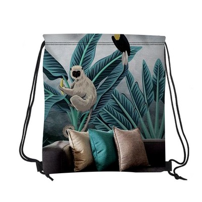 16" W X 18" H Canvas Drawstring Backpack