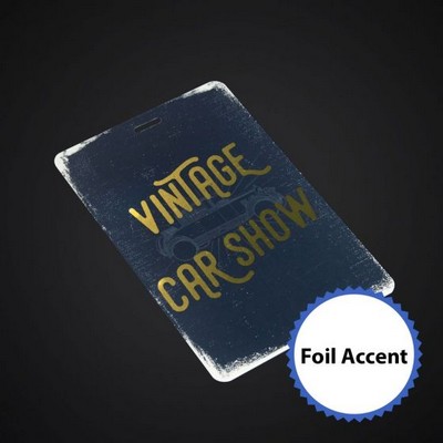 3 3/4 x 5 1/2 Std Event Badge-Foil Accent