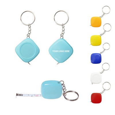 Square Tape Measure Key Chain