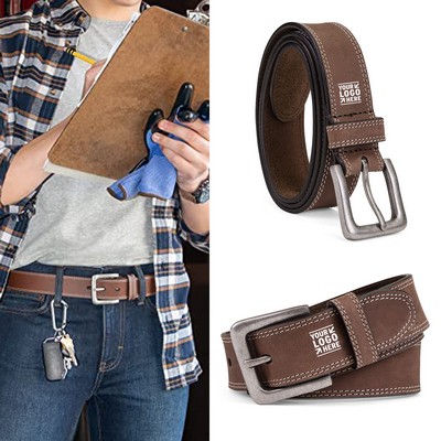 Men 38mm Boot Leather Belt