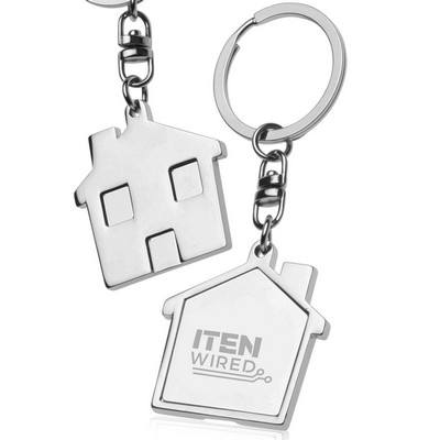 House Metal Keychains