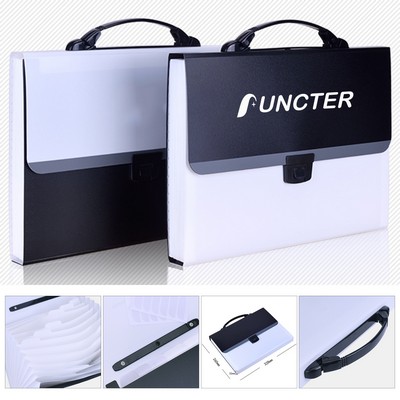 Portable 12 Pockets Expanding File Folder Accordion Document Organizer Letter A4 Paper Size Storage