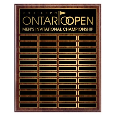 Genuine Walnut Annual Plaque, Award Trophy, 10x1