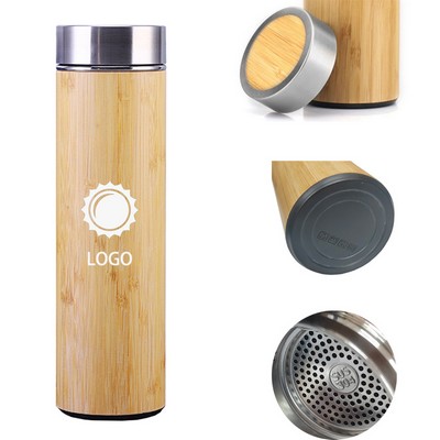 17OZ Vacuum Bamboo Bottle