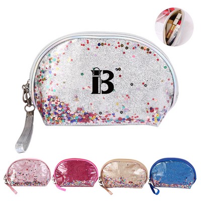 Fashion Creative Sequin Glitter Toiletry Pouch Cosmetic Bag