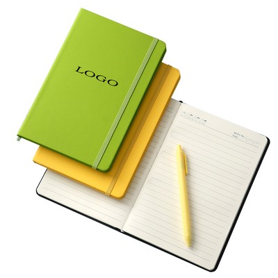 Notebook With Leather Cover - A6 Size