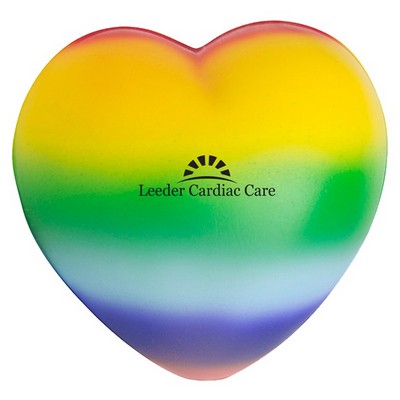 PU Rainbow Sweet Heart Stress Ball