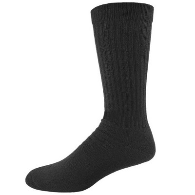 USA Made Medium Weight Crew Length Work Socks (Blank)