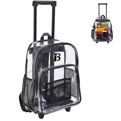 PVC Transparent Backpack with Wheels