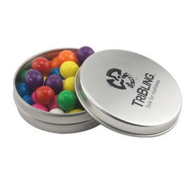 Round Tin with Gumballs -1.7 Oz.