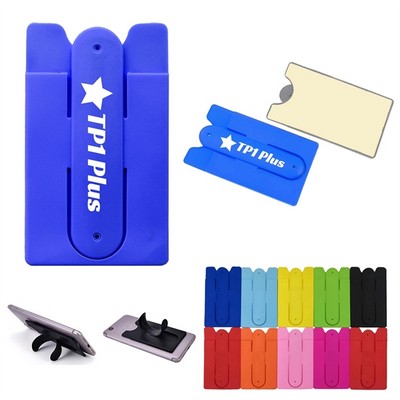 2 in 1 Silicone Phone Wallet with Stand