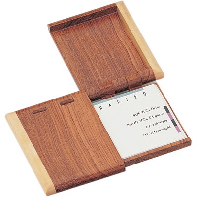 Unique Wooden Business Card Case in Rosewood Finish