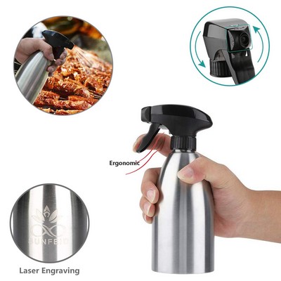 17 Oz. Trigger Activated Oil Sprayer Bottle Dispenser