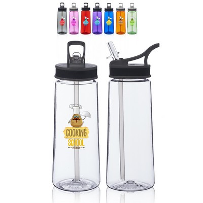 Sports Water Bottles with Straw - 22 oz