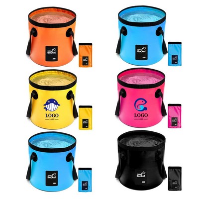 5 Gallon Collapsible Bucket With Handle Water Container