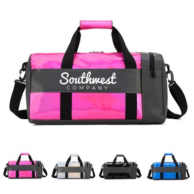 Gym Laser PU Leather Duffel Bag