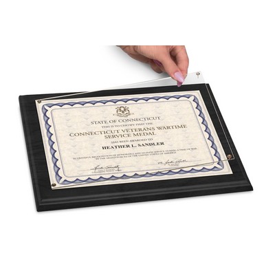 Black Composite Certificate Plaque Kit