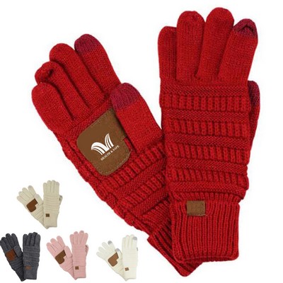 Unisex Knit Anti-Slip Touchscreen Texting Gloves