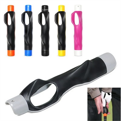 Golf Grip Trainer Attachment for Improving Hand Positioning on Golf Club