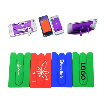 Silicone Phone Wallet w/Stand