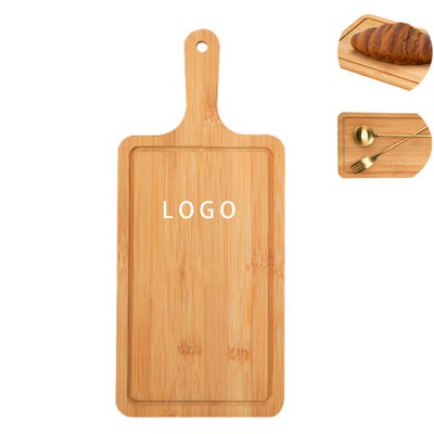 Wooden Chopping Board With Handle Pizza Bread Cheese