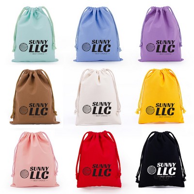 Colorful Canvas Cotton Drawstring Bags