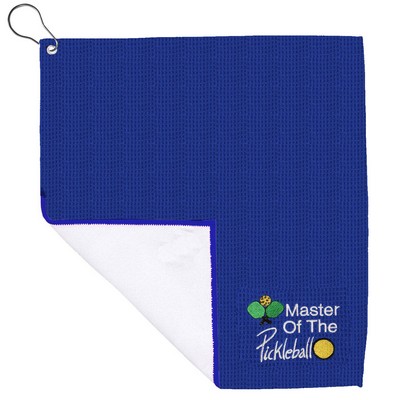 Waffle Texture Pickleball Cooling Towel with Embroidery Logo