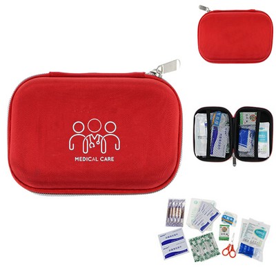 11-piece Portable First Aid Kit W/ Bag