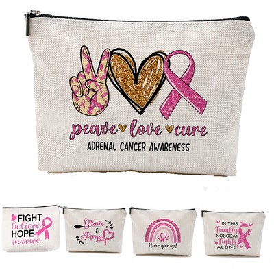 Breast Cancer Awareness Makeup Bag