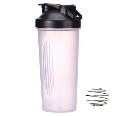 24oz Clear Plastic Shaker Bottle with Mixer