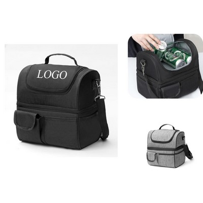 Large Dual Compartment Lunch Bag Coolers