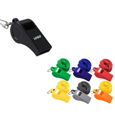 Plastic Whistles With Lanyard