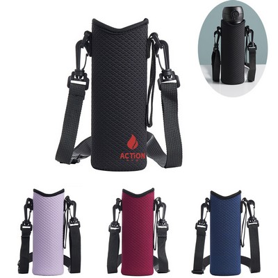 Adjustable Strap 19 Oz Water Bottle Carrier Sleeve