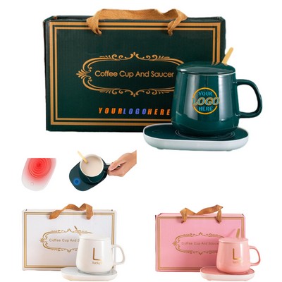 Gift Box Set With Heated Mat & Ceramic Cup