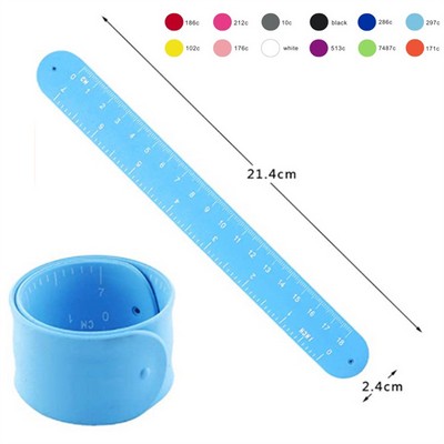 Silicone Slap Bracelets Ruler - Waterproof and Fun Wristband