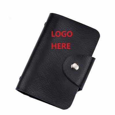 PU Leather Credit Card Holder with 24 Slots