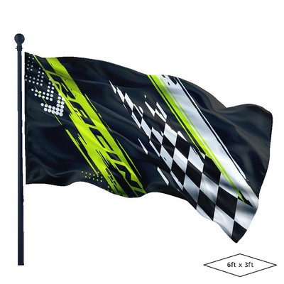 Single-Sided Dye Sublimation 1-Layer 6ft x 3ft Flag