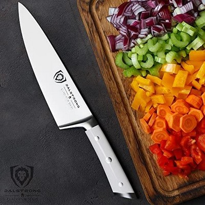 Dalstrong Chef Knife - 8 Inch White Handle - Gladiator Series