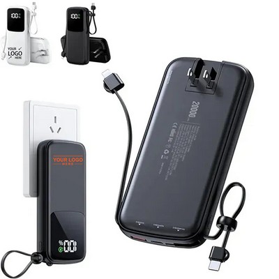 20000mAh Portable Power Bank with AC Wall Plug