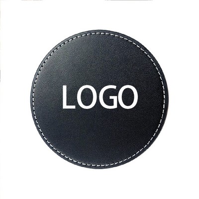 Pu Leather Round Coaster