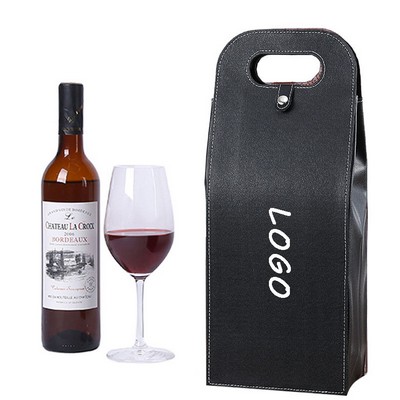 PU Leather double Wine Bottle Bag