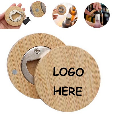 Bamboo Magnetic Bottle Opener