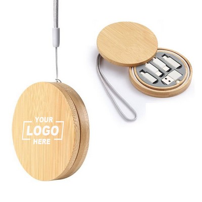 Eco-Friendly Bamboo Charging Cable Set