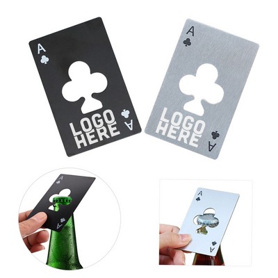 Metal Poker Card Bottle Openers