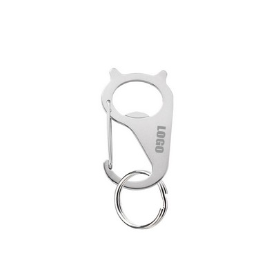 Adorable Cat Shaped Key Holder Carabiners with Bottle Opener