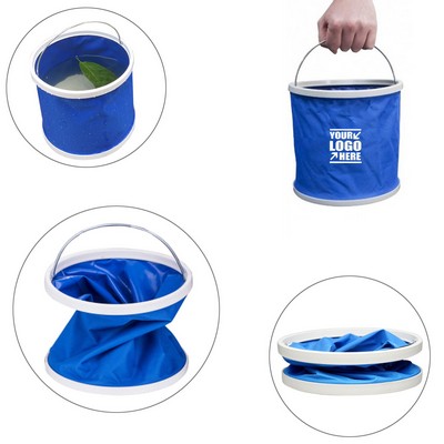 9L Portable Folding Bucket with Waterproof 600D Oxford Fabric