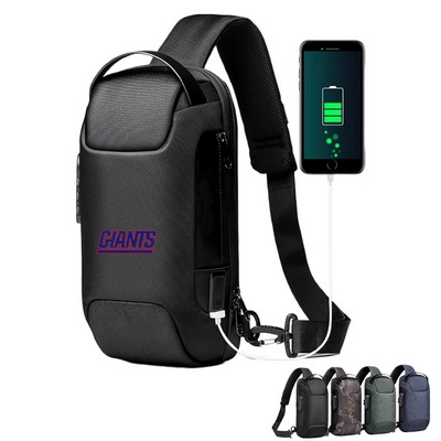 Anti-Theft Sling Backpack with USB Charge Port