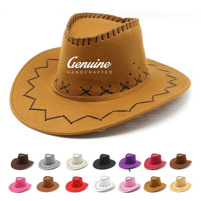 Wide Brim Suede Cowboy Hat