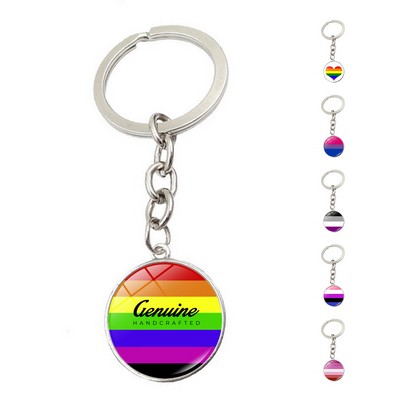 Pride Flag Pendant Keychain