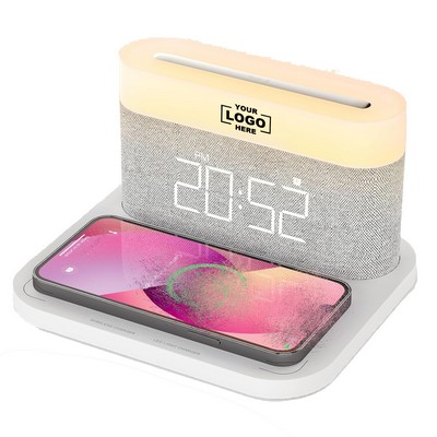 Wireless Charging Alarm Clock with 3 Functions